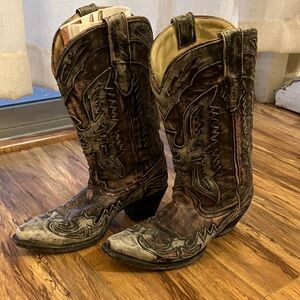 Brown Western Heeled Boots